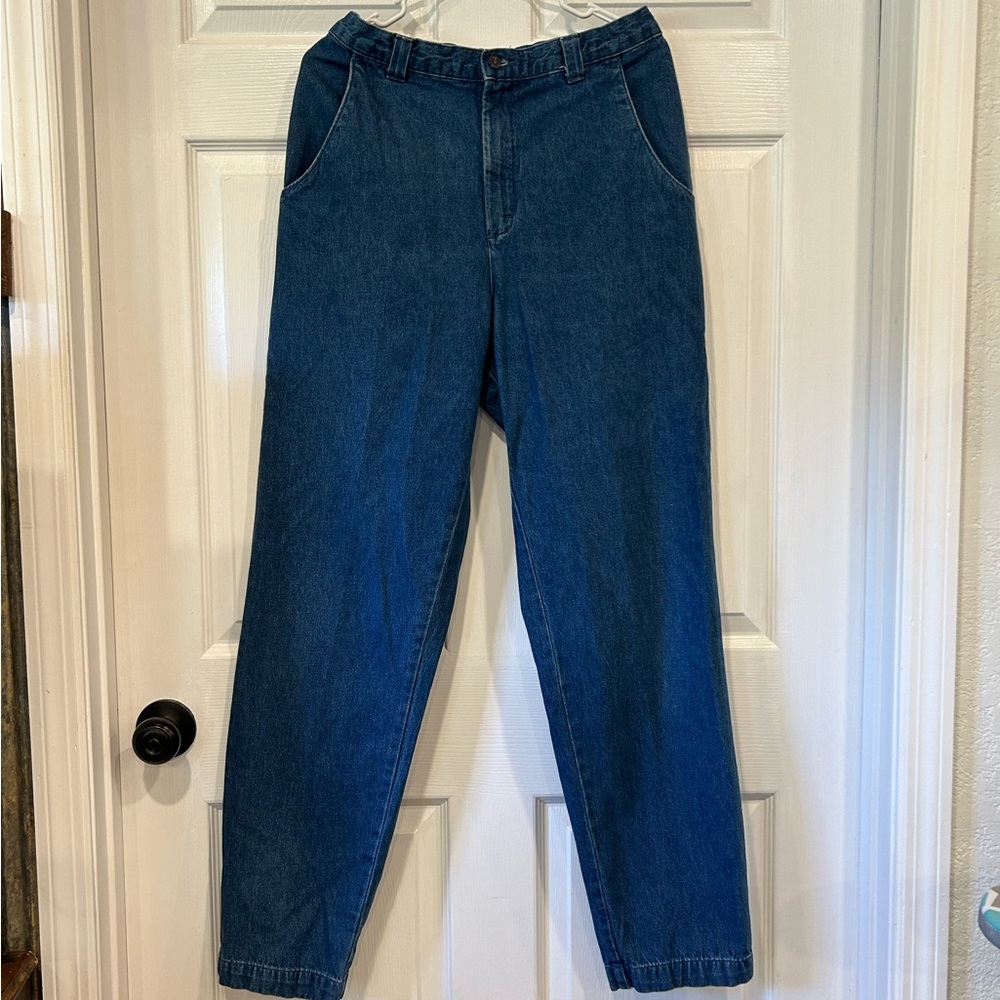 Vintage Classic High-Waist Denim Jeans - Deep Blue